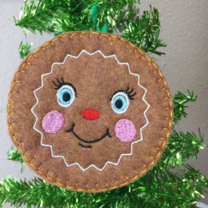 Round Gingerbread Ornament Set