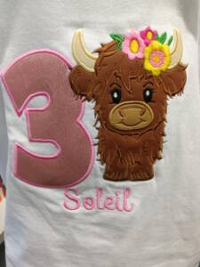Flowered Highland Calf Girl