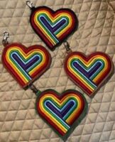 Pride Heart Charm Keychain