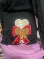 Applique Volleyball Bow Side Split