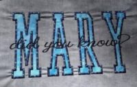 Mary Did You Know Applique
