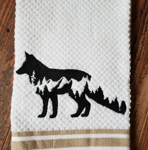 Fox with Trees and Mountains