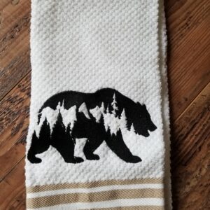 Bear with Trees and Mountains