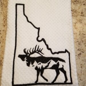 Idaho Outline w Elk Trees