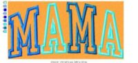 Curved Mama Applique