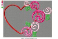 Heart and Heart Side Split Lace-up Applique - Image 3