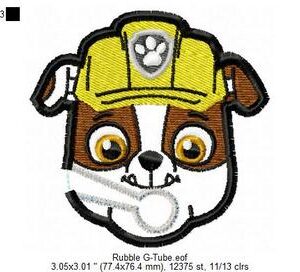 Construction Pup G-Tube Pad