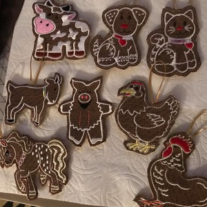 Gingerbread Animal Ornaments